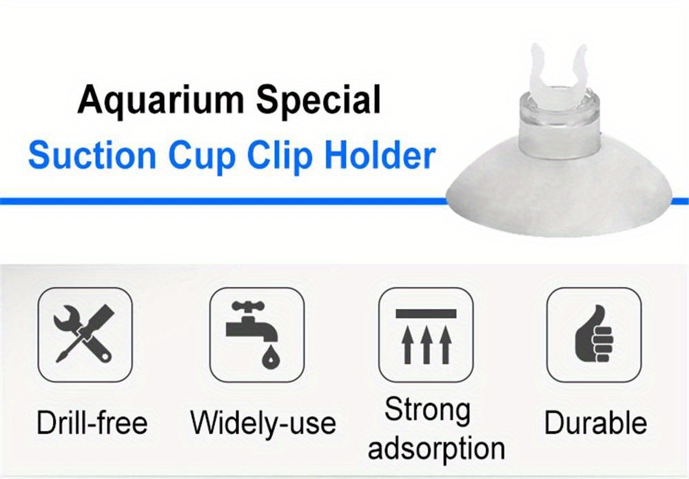 10X AQUARIUM CLEAR AIR LINE SUCTION CUPS STANDARD SIZE TUBING