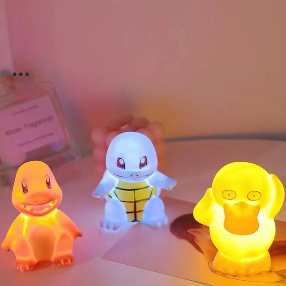 Pokemon Pikachu Night Light Cute Animal Nursery lampada da comodino per  bambini camere da letto ornamenti