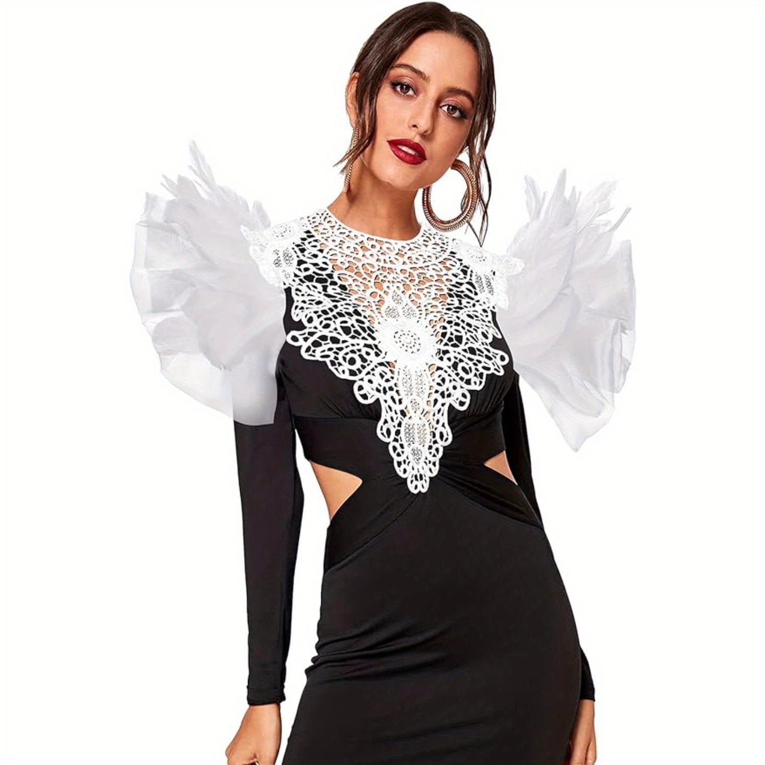 Angel Wings White Feather Stage Wing Luminous Style