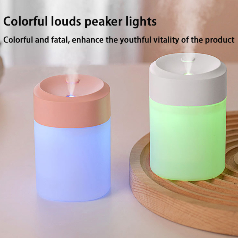 Difusor de aromas con ultrasonido, humidificador con iluminación led tipo  lámpara verde