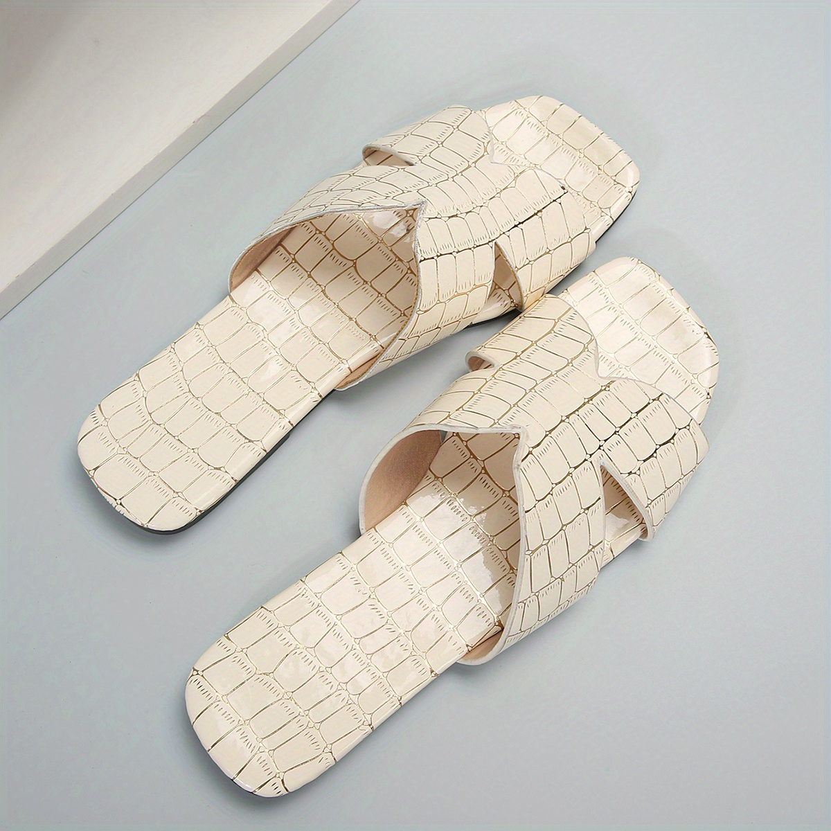 Women'* Toe Flat Slide Sandals, X-Shaped Open Toe Slide Shoes, Fashion  Summer