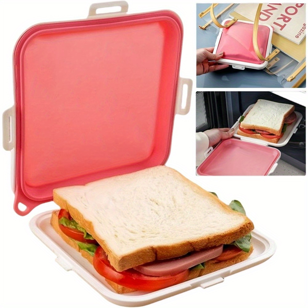 JDEFEG Insulated Sandwich Bags Wooden Bento Box for Microwave Double Layer  Lunch Box Portable Bento Box Bento Box Cheese Storage Bags Reusable Pp  White 