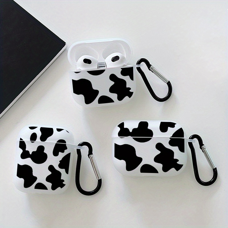 

Black Irregular Graphics Graphic Earphone Case For Airpods 1/2/3, Airpods Pro 1/2, Eey Gift For Birthday, Girlfriend, Boyfriend, Friend Or Yourself Pattern Headphone Case