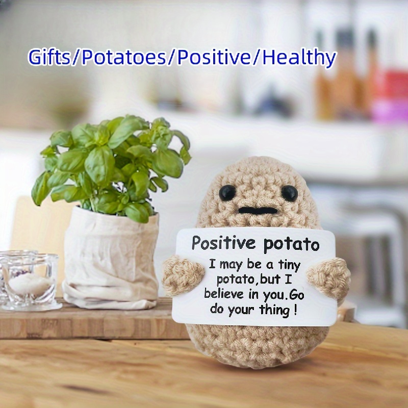 Positive Potato Crochet Bulk Cute Knitted Handmade Gift