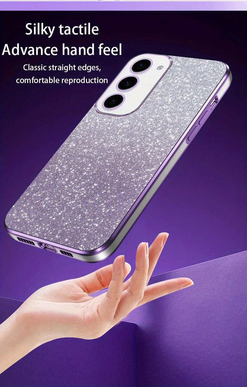 Shiny Glitter Plating Silicone Case Galaxy S24 S23 Temu Norway