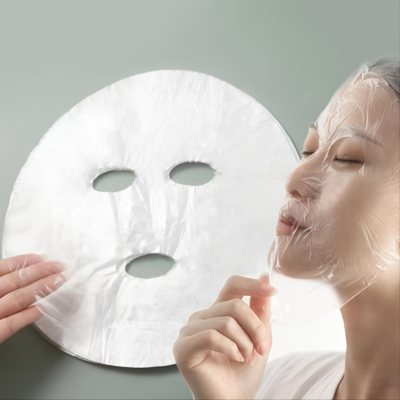Masque en Film plastique jetable, 100/200 pièces, soin de la peau,  nettoyant complet pour le visage, en papier naturel, beauté du visage,  outil sain - AliExpress