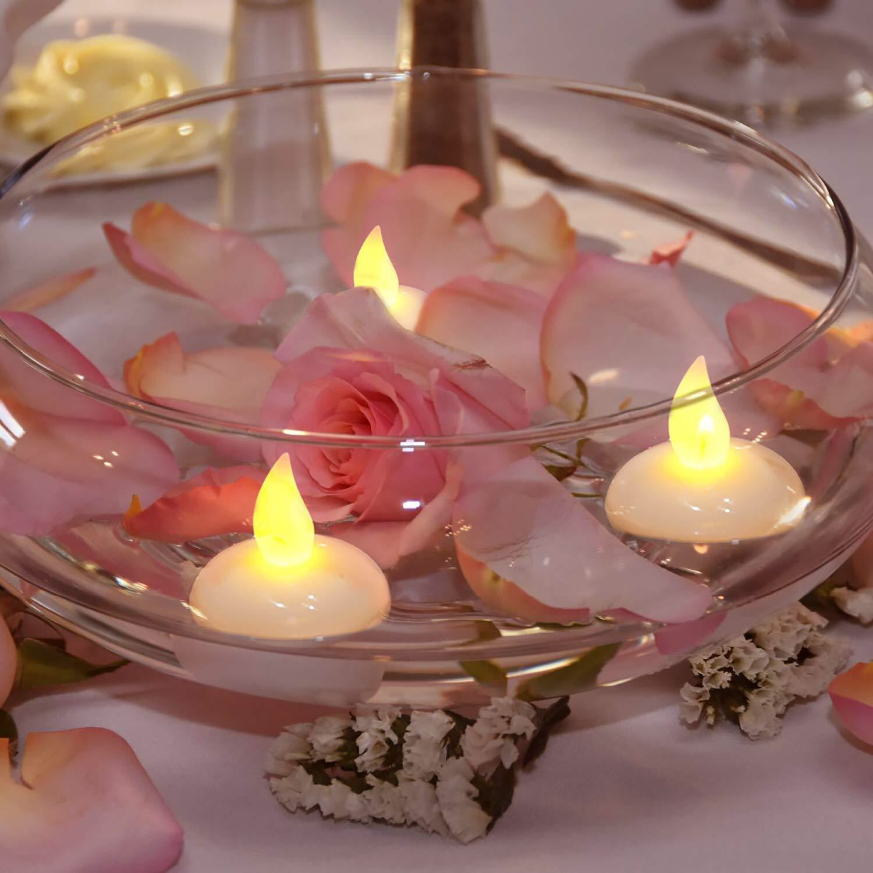 Acheter PDTO Bougies flottantes sans flamme Bougies chauffe-plat LED  étanches pour les décorations de piscine de fête