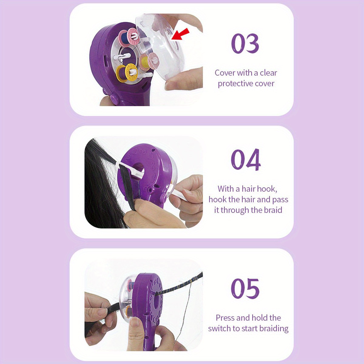 ProBrixx Hair Braiding Machine Hair Wrap Kit Hair Twister Machine,Hair  Styling DIY Convenient Twist Braid Hair Braiding Tool For Girl's Headdress