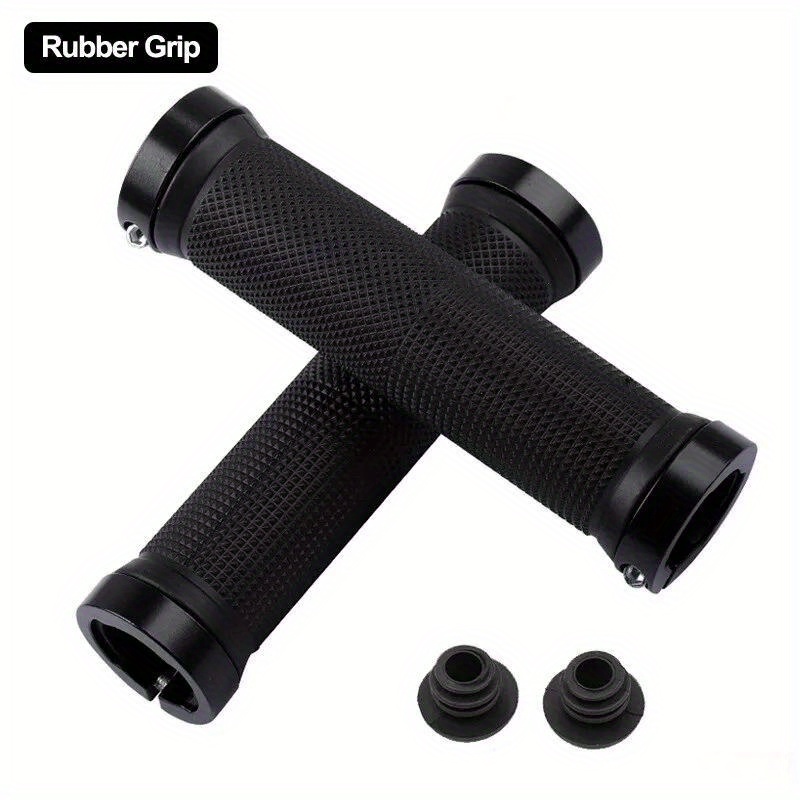 Bicycle Rubber Grips Mtb Alloy Lock Bilateral Lock Handlebar Grips Anti Slip Cycling Handlebar Sleeve Accessories
