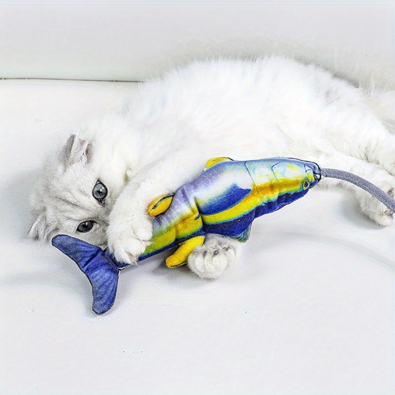 Interactive Cat Toy Flopping Fish Plush With Realistic Tail - Temu Australia