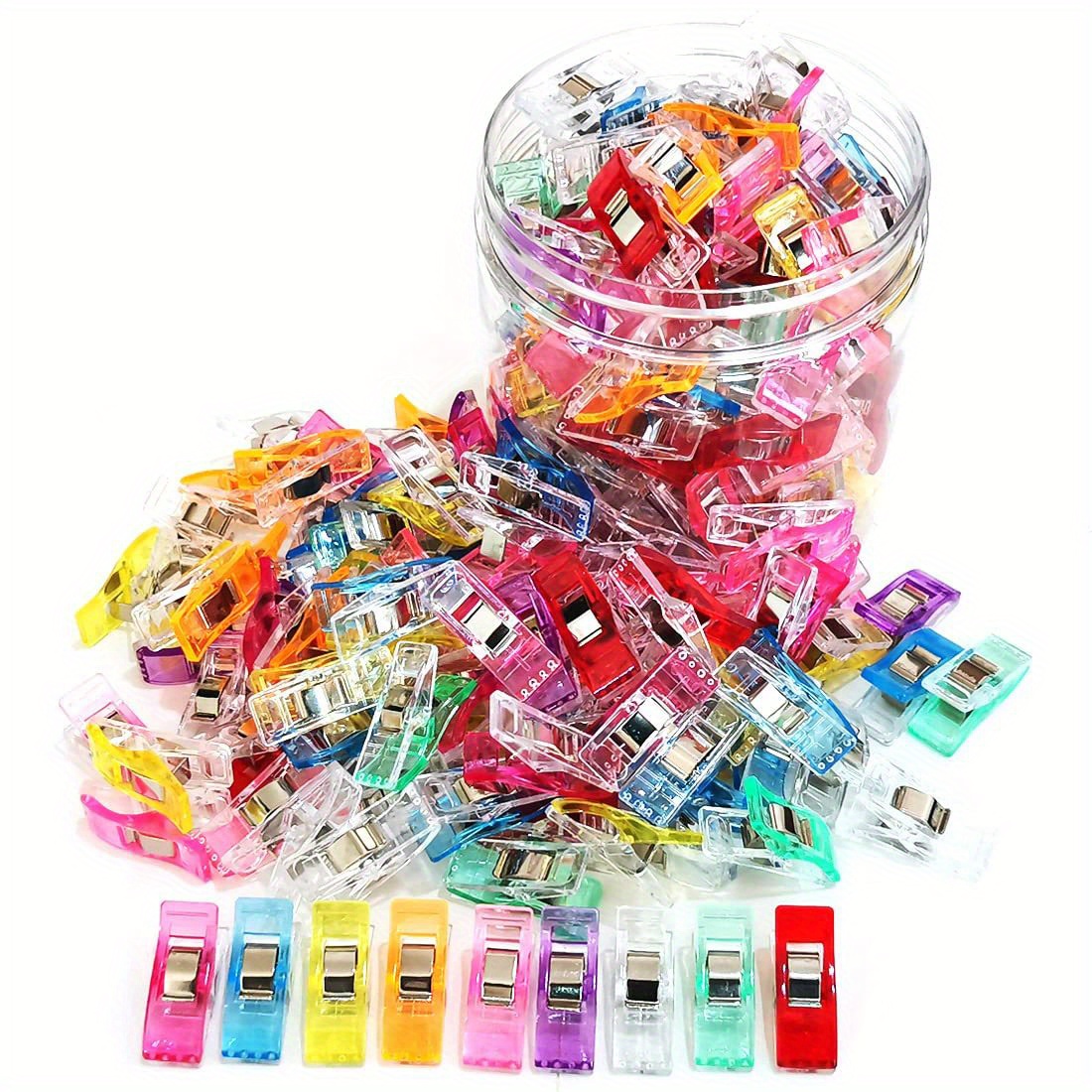50pcs/set Colorful Sewing Clips For Quilting Crafting,Multipurpose Quilting  Clips For Sew Binding Sewing Craft