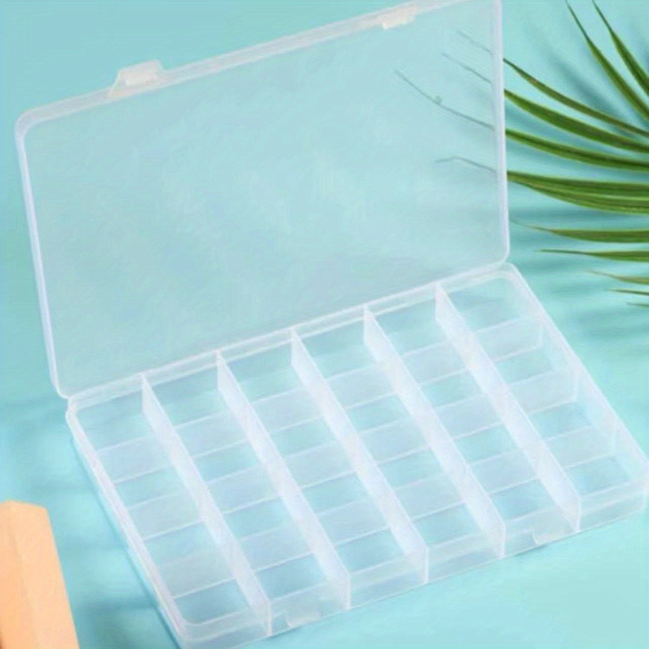 28 Grids Plastic Jewelry Box 1pc, Jewelry Organizer Clear Beads Storage  Container, Jewelry Necklace Ring Earring Storage Case