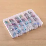 1 çağdaş şeffaf plastik takı düzenleyici kutusu ayarlanabilir bölücülerle - çok amaçlı masaüstü kabı boncuklar, el sanatları ve aksesuarlar i̇çin çıtçıtlı kapatma, takı kutuları ayrıntılar 3