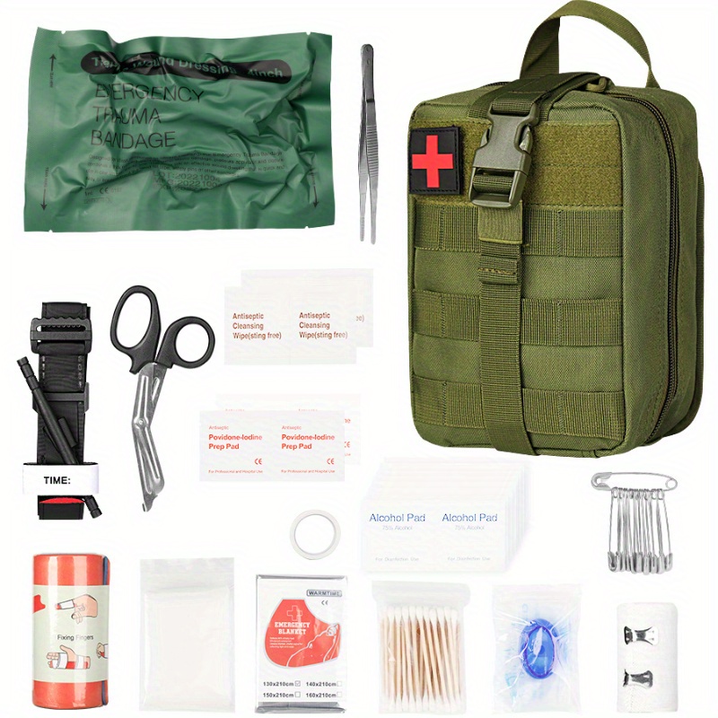 Molle - Bolsa médica para torniquetes, bolsa táctica de primeros auxilios,  kit de trauma pequeño, bolsa IFAK, kit de emergencia EMT para acampar y