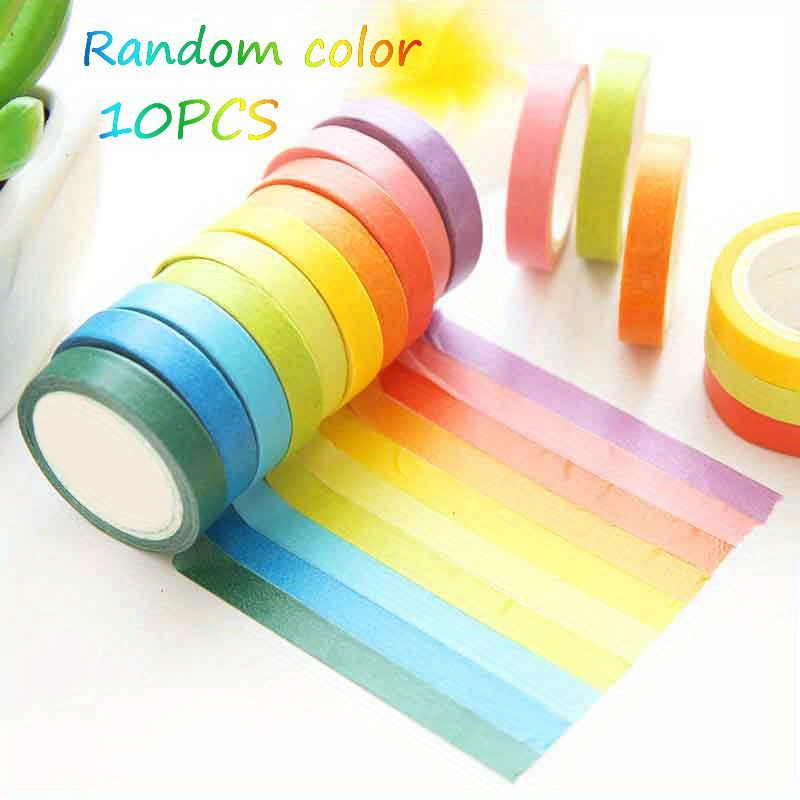 TEMU Juego De 10 Cintas Washi Para Diarios, Scrapbooking Y Decoración De Oficina