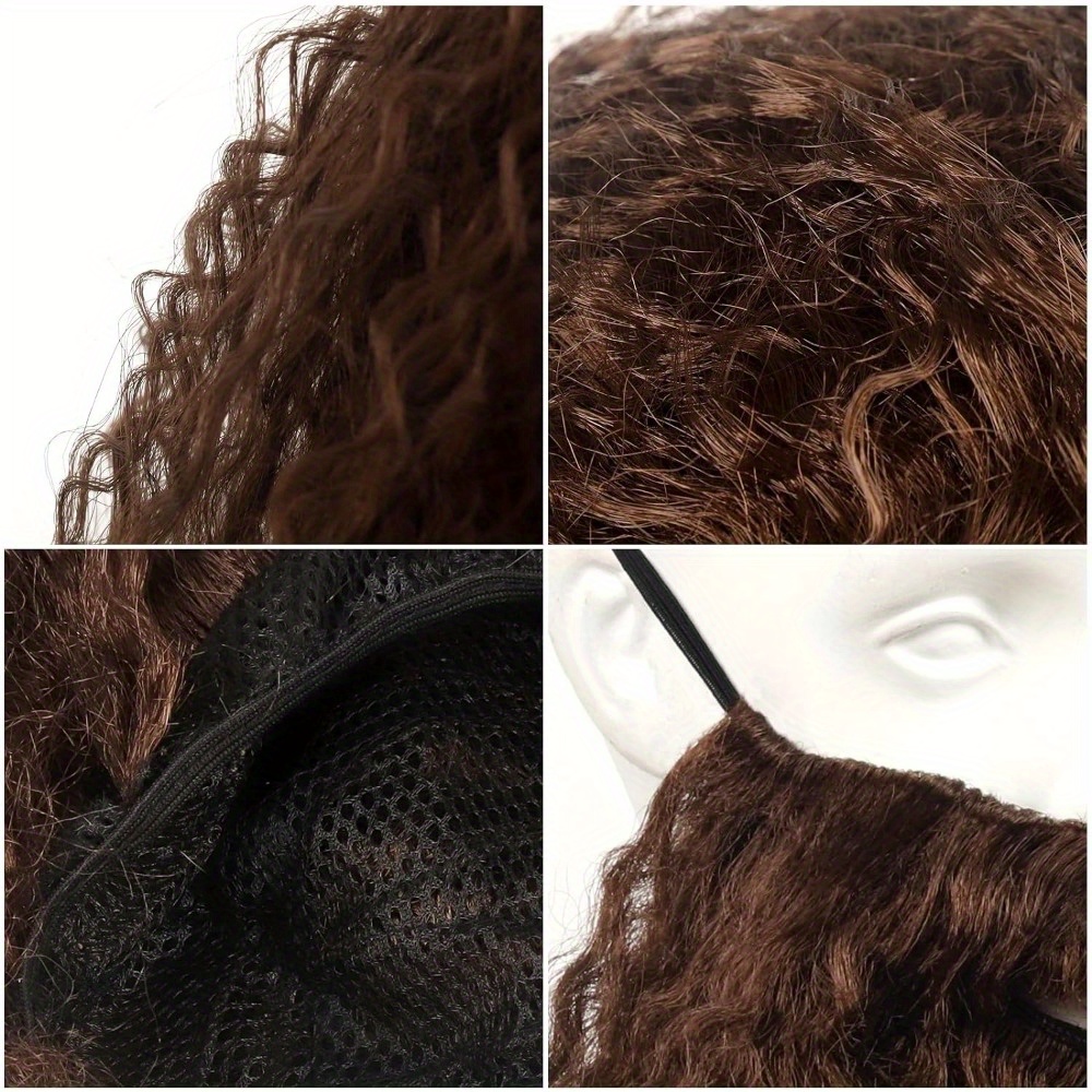 Adorable Funny Unique Dark Brown Beard Wig Long Curly Fluffy Cosplay  Accessories Halloween Christmas Outfit Photo Props Bar Club Rave Larp Party  Supplies Stage Performance Accessories - Toys & Games - Temu