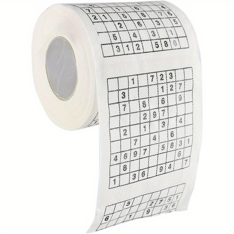 Image of 1 Roll Of Sudoku Toilet Paper, Holiday Funny Gift, Funny Birthday Party Novelty Gift Idea, Prank, Fun Game, Puzzle Game