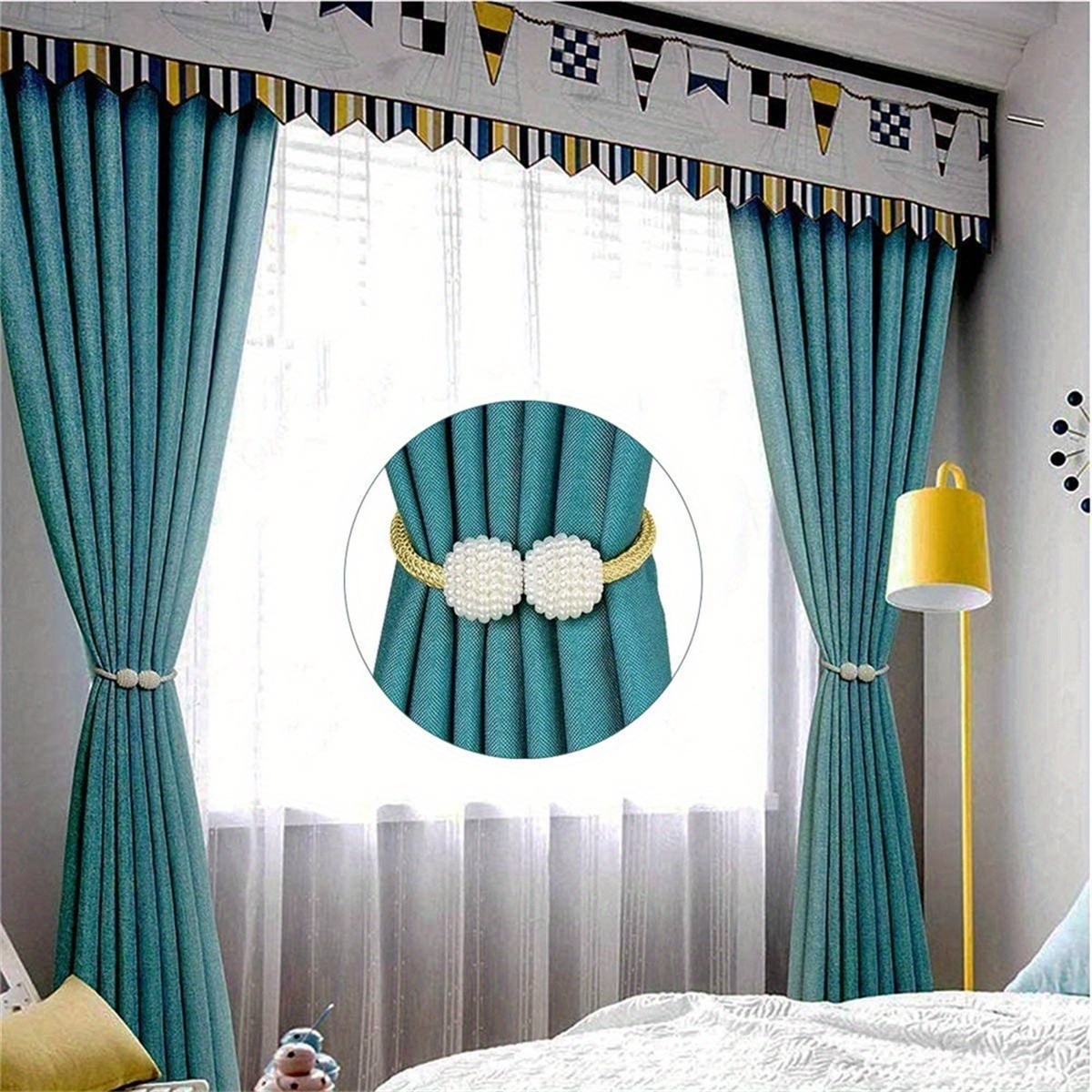 11 Colors Modern Simple Tieback Magnet Curtain Buckle Curtain
