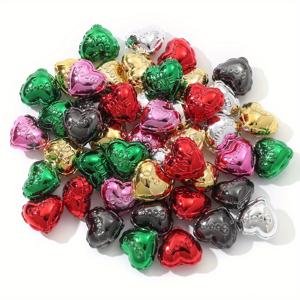 Cheap Acrylic Beads Heart Shape Spacer Beads For Jewelry Making DIY  Earrings Necklace Bracelet Jewelry Accessories 20pcs/bag 11mm
