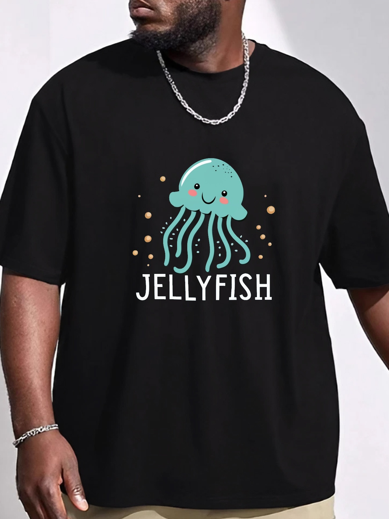 Plus Size Men's Cartoon Fish Graphic Print T shirt Summer - Temu