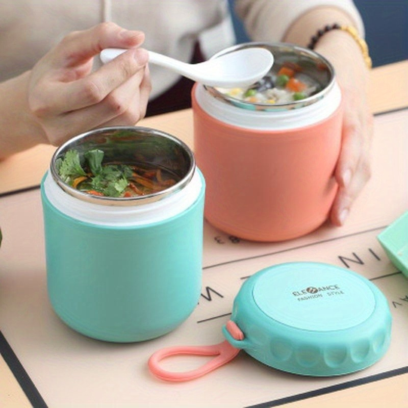 1개 430ml 보온 수프 - 대용량, 재사용 가능한 점심 상자, 진공 플라스크 디자인, 손세척 전용, 뜨거운 & 차가운 음식 보관에 이상적
