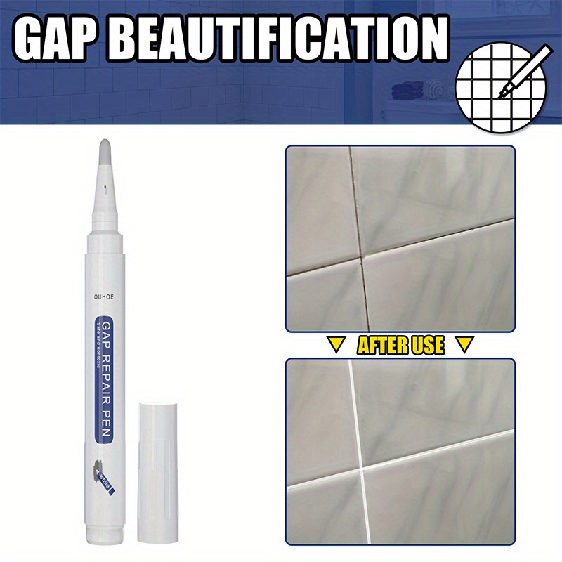 Waterproof Tile Marker Grout Pen Wall Seam Pen For Tiles Floor Bathroom  Decontamination Seam Repair Tools, For Hotel/Restaurant/Office/Commercial