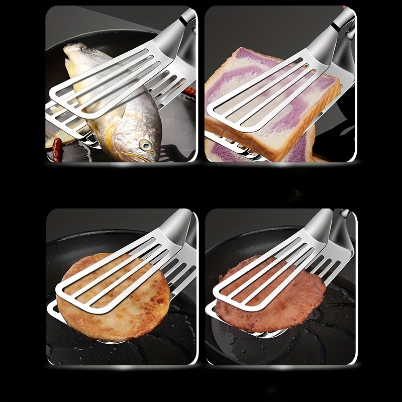 Right Products Kitchen accessories Stainless Fried Steak Shovel Barbecue  Tongs Fish Shovel BBQ Clamp utensils Bread