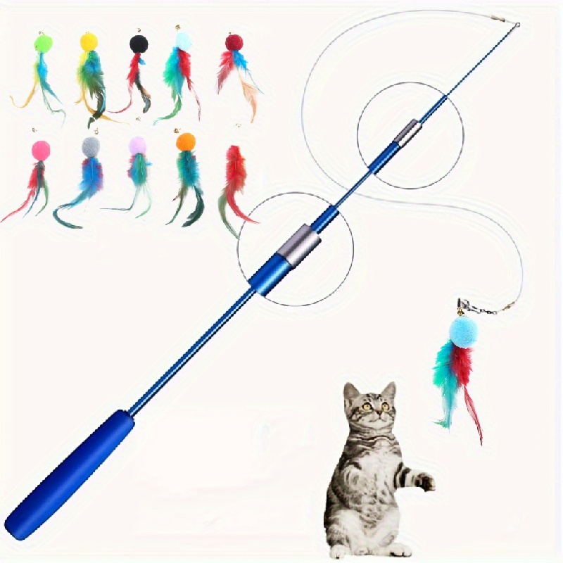 Cat Toy Fishing Pole Attachments Cat Toy Wand Refills cat - Temu