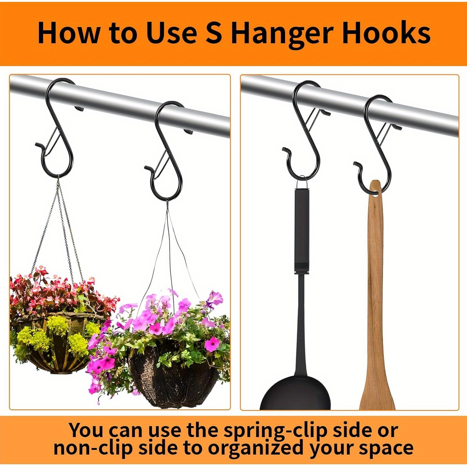 S Hooks Hanging Safety Buckle Heavy Duty Metal S Shaped - Temu