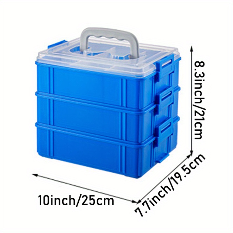 1pc Small 3-Layer Storage Box, Plastic Stacking Multifunctional Storage  Box, Sealed Plastic Organizer Container Box, Portable & Convenient, Simple  Por