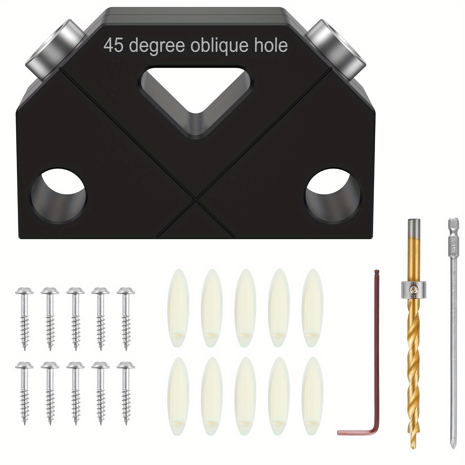 45° Angle Drill Guide Jig Aluminum Alloy Dowel Jig Kit 45° Temu Australia