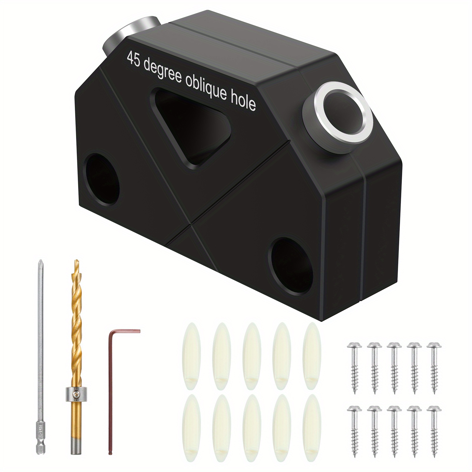 45° Angle Drill Guide Jig Aluminum Alloy Dowel Jig Kit 45° Temu Australia