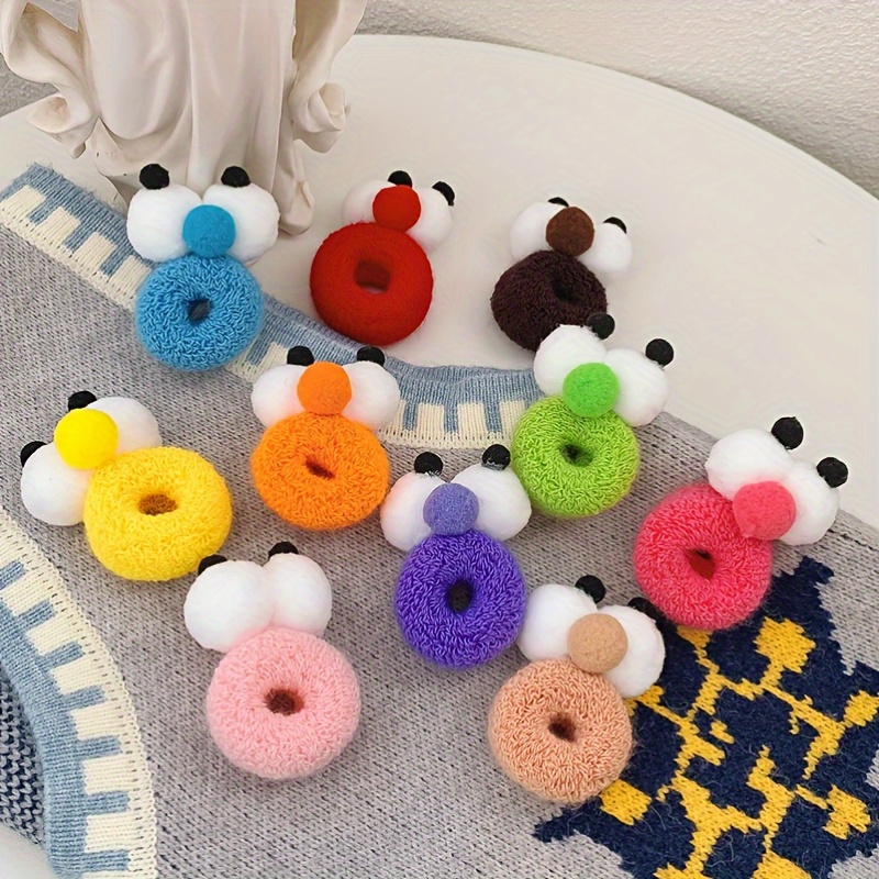 

1pc, Plush Hair Scrunchies For Girls - Cute Donuts Hair Tie For For Girl Elastic Hair Bands - Ponytail Holder Rope Hair Accessories - Best Easter Basket Stuffers Daily Accessories