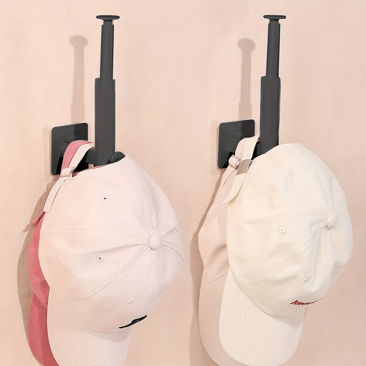 L Shape Hat Storage Hook Retractable Hat Rack Wall Mounted - Temu