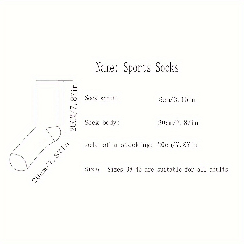 Men's Mid Crew Sport Socks Nylon Blend Comfy Breathable
