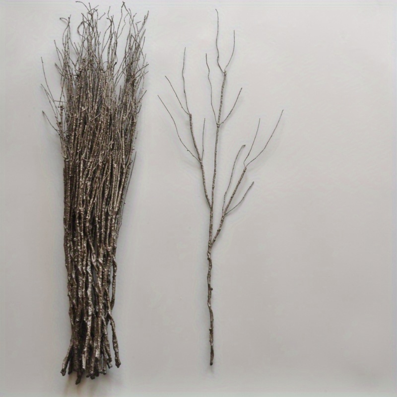 3pcs Curly Willow Branches Decorative Dried Artificial Twigs, Fake Bendable Sticks Vintage Vines/Stems DIY Greenery Plants Craft Vases Home Garden