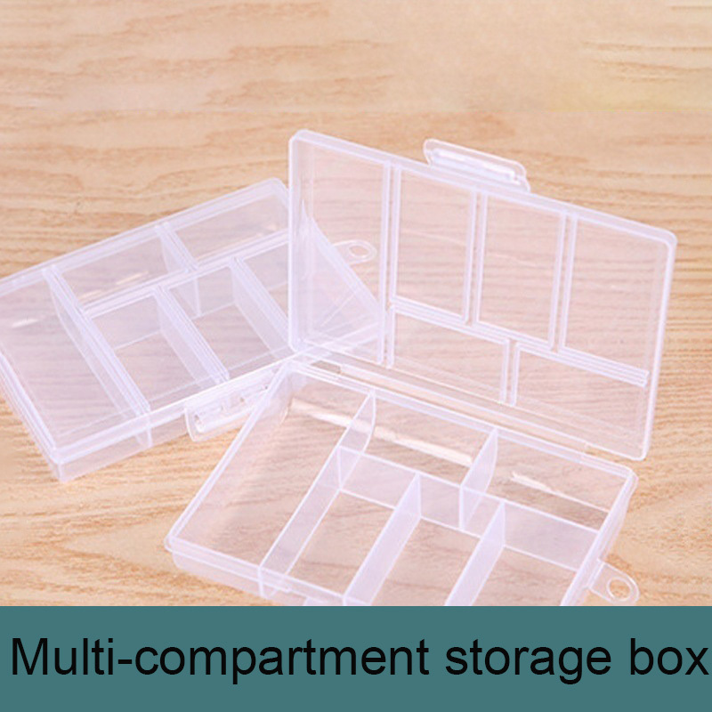 Multi Size Clear Plastic Storage Box & Sticker Container For Beads