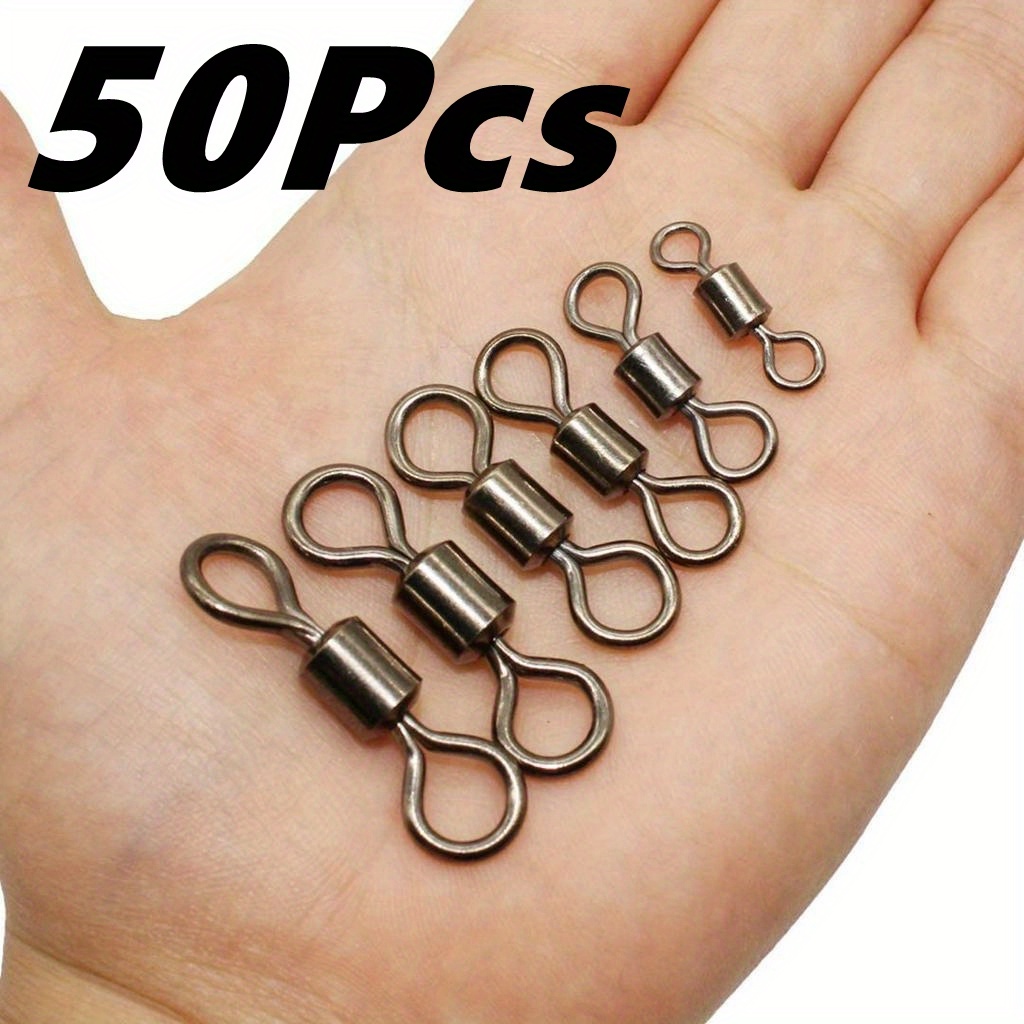 9km Stainless Steel Rolling Swivels Fishing Solid Rings - Temu