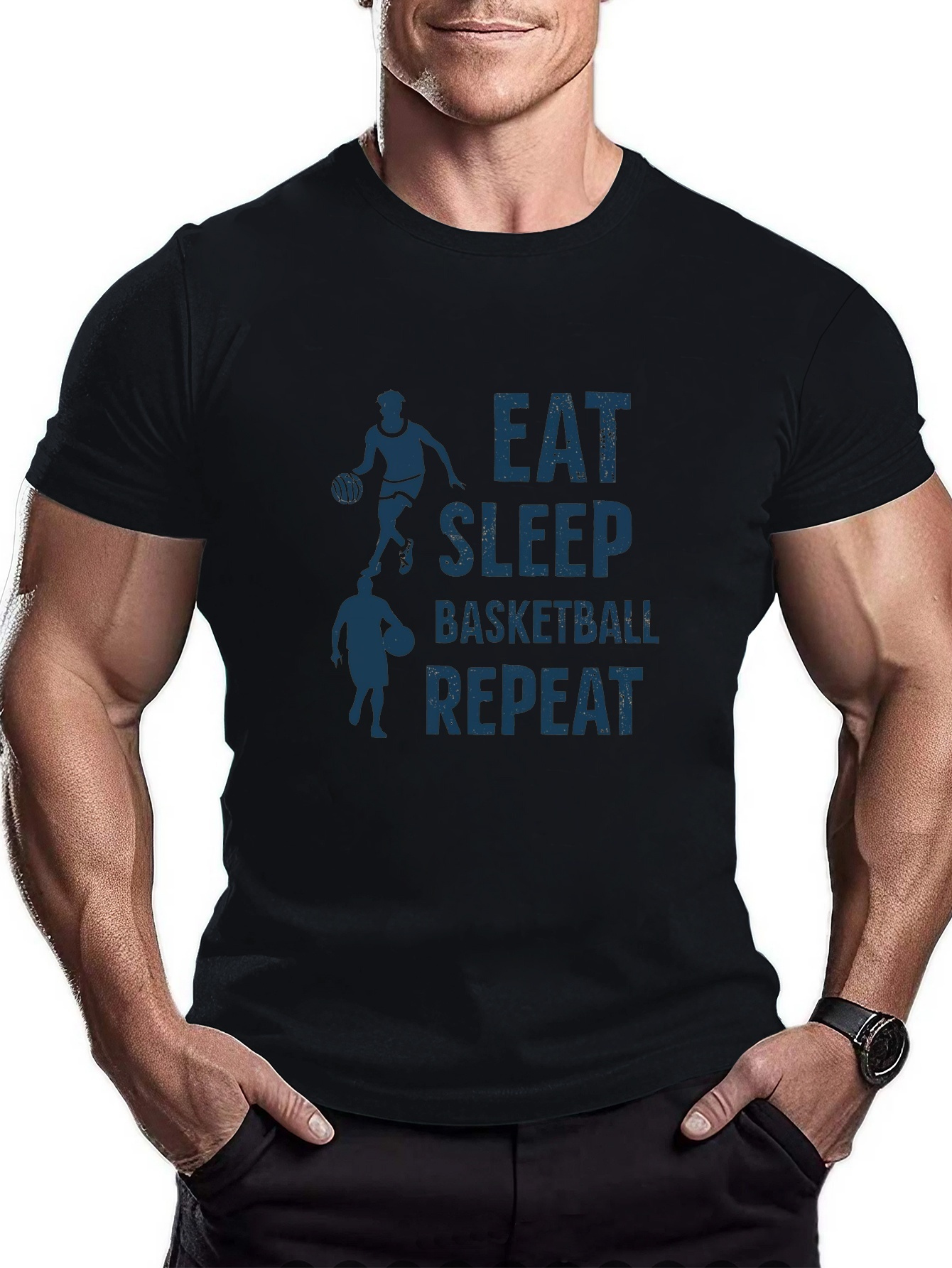 EAT SLEEP GYMNASTICS REPEAT Print Camiseta De Manga Curta - Temu