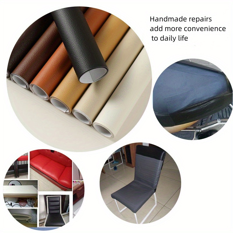 Self Adhesive Leather for Sofa Repair Patch Furniture Table Chair Sticker  Seat Bag Shoe Bed Fix Mend PU Artificial Leather Skin