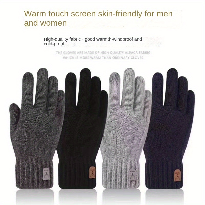 Winter Cycling Gloves Men Touch Screen Compatible Warm - Temu