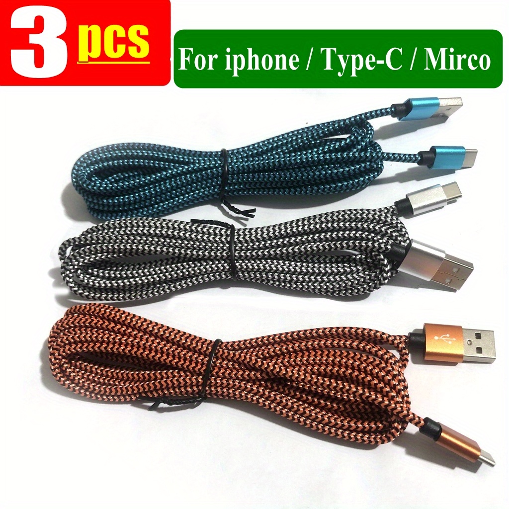 3 In 1 Multifunction Fast Phone Charging Cable Iphone Type C - Temu