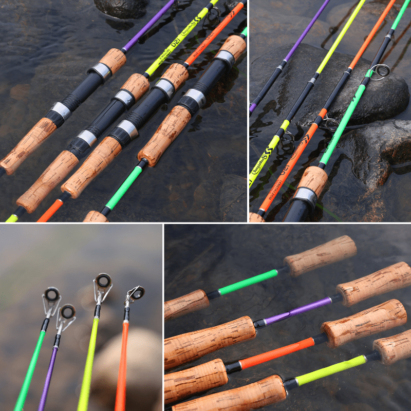 Sougayilang 2PC Fishing Rod Spinning Rod-168cm-Black 