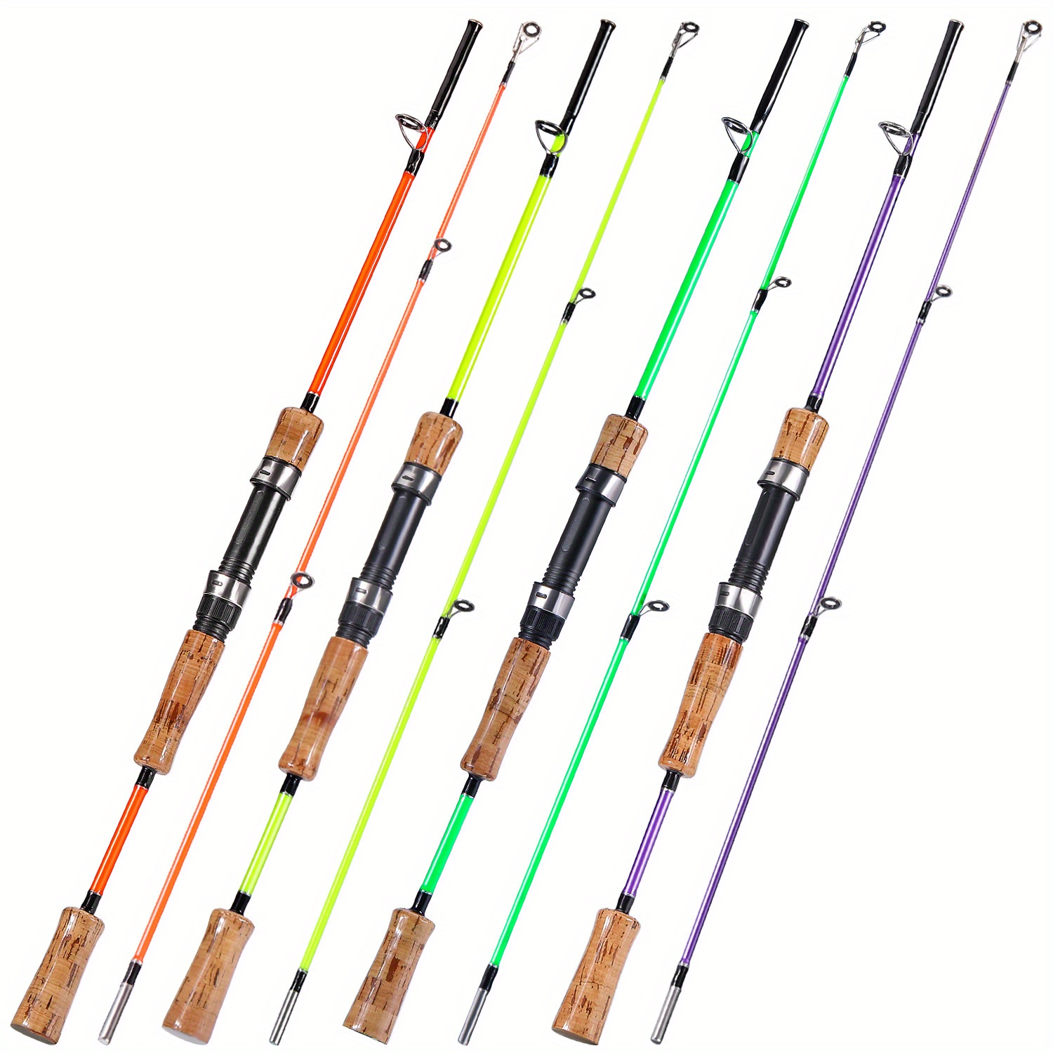  Sougayilang Fishing Rod, 2-Piece Composite Graphite & Glass  Blanks Saltwater Trolling Rod Offshore Surf Fishing Pole For Catfish,  Salmon Glass Fiber Spinning Rod