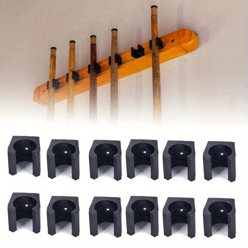 12pcs Billiard Cue Holders Wall Hanging Fishing Rod Holder Plastic Stick Holder  Clips Billiard Accessories, Don't Miss These Great Deals