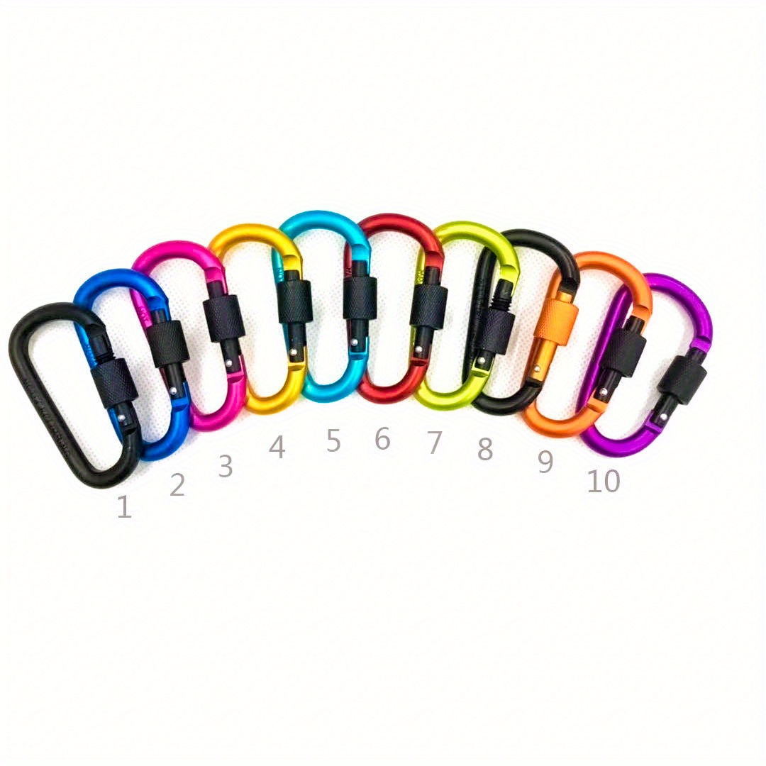 9pcs Carabiner Keychain D Ring Spring Hook Hanging Buckle Outdoor Camping  Daily Use - Sports & Outdoors - Temu