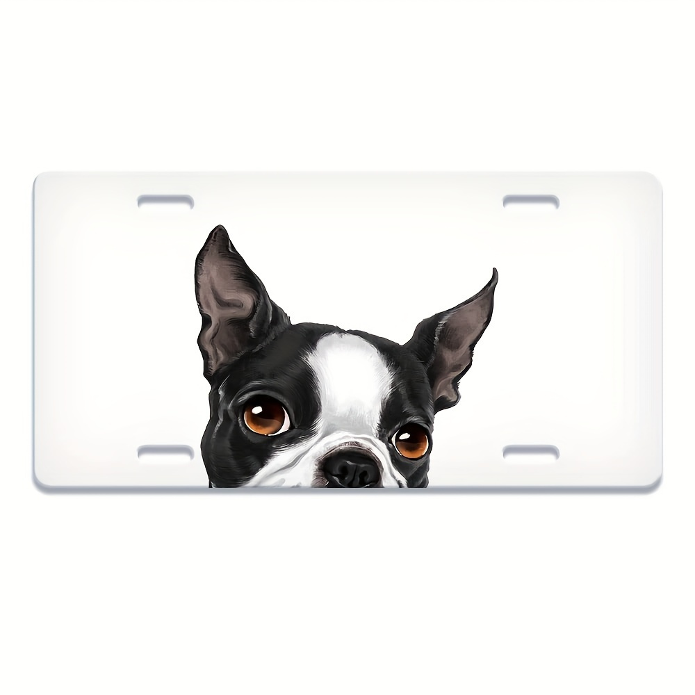 Boston terrier license outlet plate