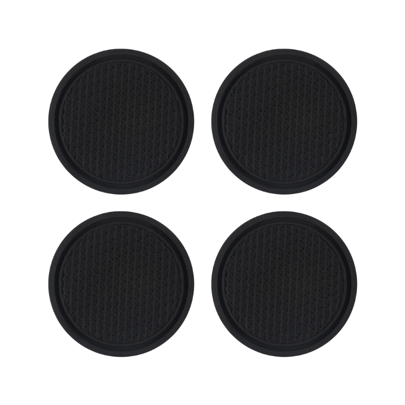 TEMU 4pcs Universal Car Cup Coasters - Pvc Interior Accessories Set For Vehicle Beverage Support