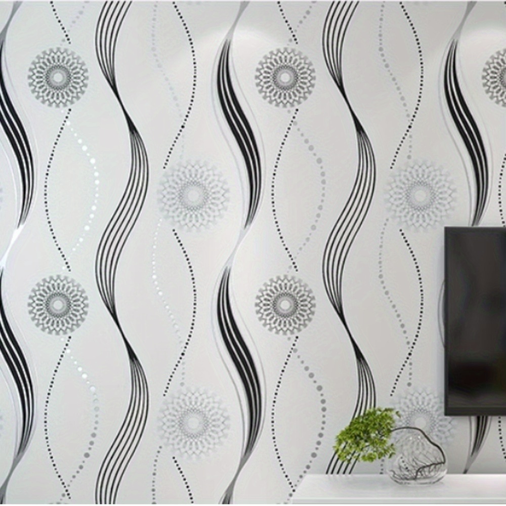 Image of Stylish And With Circular Lines And Geometric Pattern, Perfect For Tv Background, Bedroom And Living Room 17.7"x393"