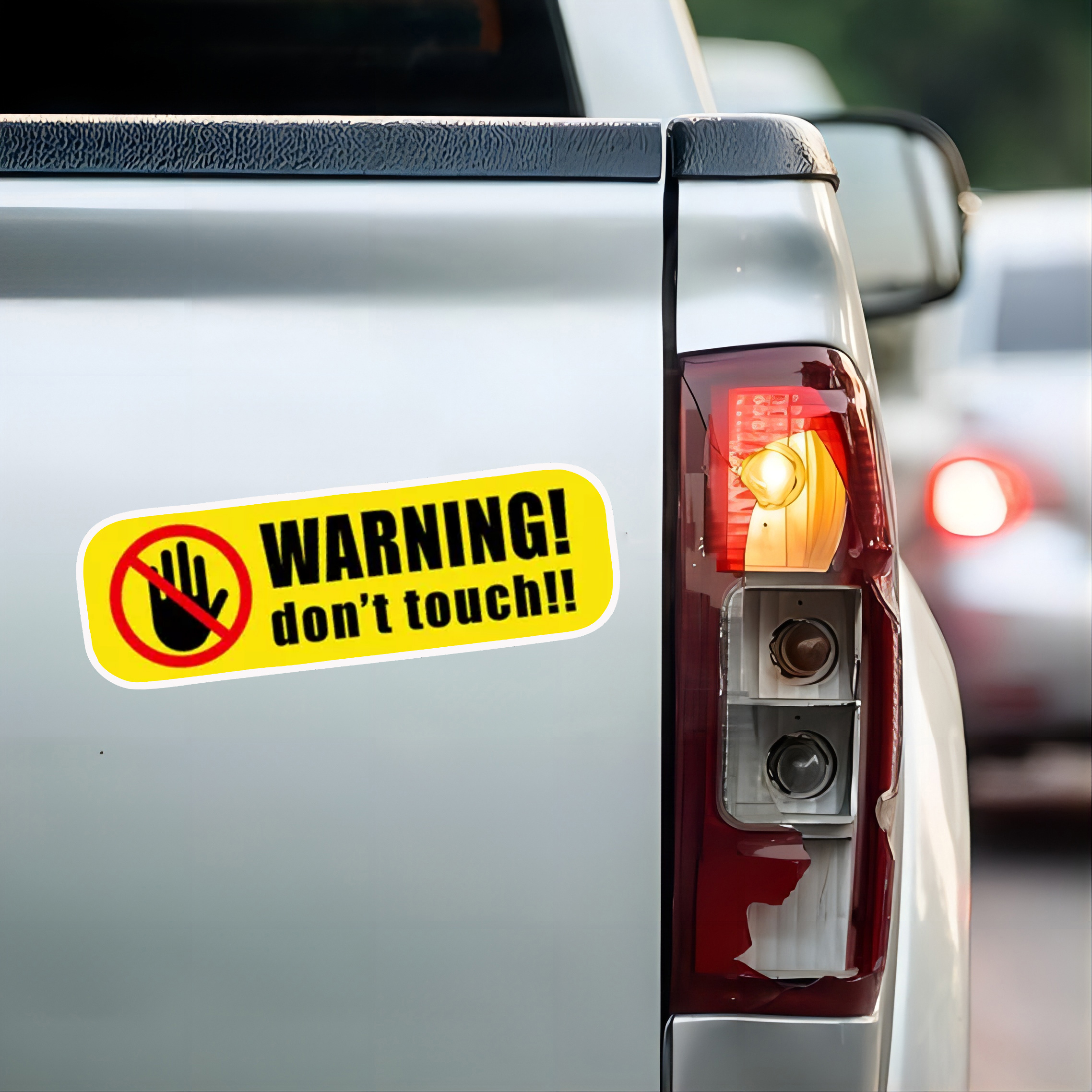 2 pcs Funny Vehicle Safety Warning Car Rules Sticker Decal, 4 inches -  Adhesive Vinyl for Car Truck Window Bumper
